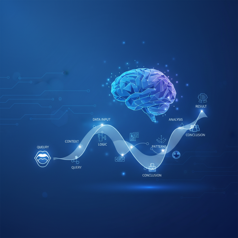 Illustration representing an AI model connecting two entities in reversed order