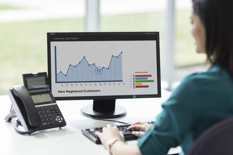Analytics dashboard on a computer screen representing Google Search Console