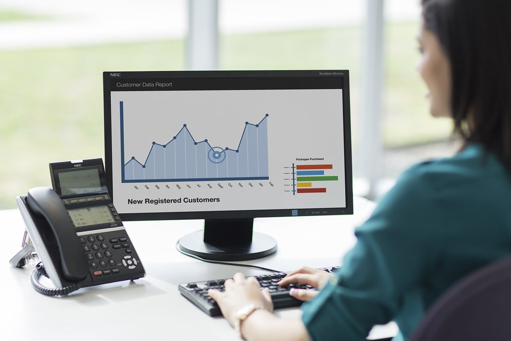 Analytics dashboard on a computer screen representing Google Search Console