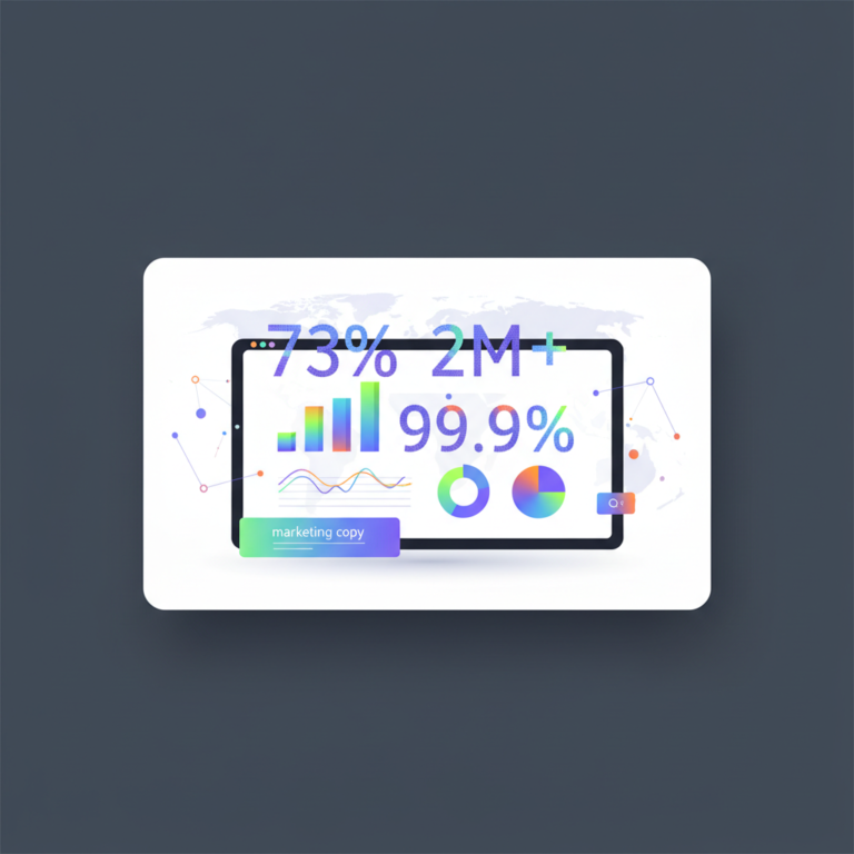 Editorial illustration representing precise numbers used in persuasive marketing copy